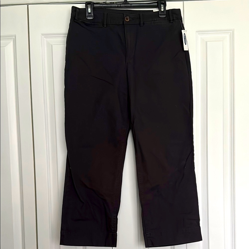 Old Navy Dark Gray Chinos Straight-Leg Classic capri size 12 NWT